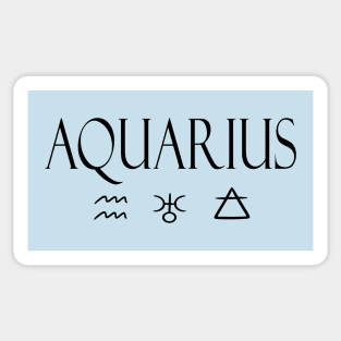 Aquarius Glyph Planet Element Sticker